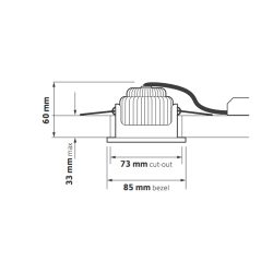 Atomic downlight dimensions