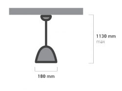 Arte pendant dimensional drawing