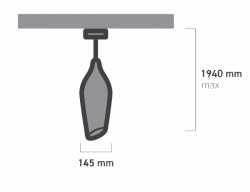 Droplet pendant dimensional drawing