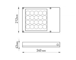 Dimensional drawing of the ExoBook Large