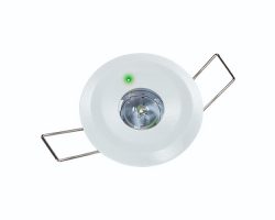 Pinspot emergency downlight with white trim