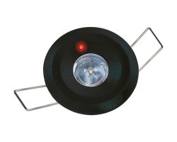 Pinspot emergency downlight with black trim