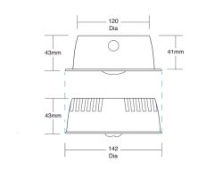 pinspot surface dimensions