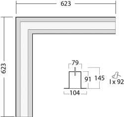Profile 2 Recessed 90 Dimensions