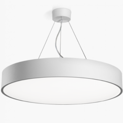 Round suspended grey finish