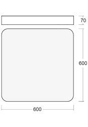 Round Square Thin Dimensions 600